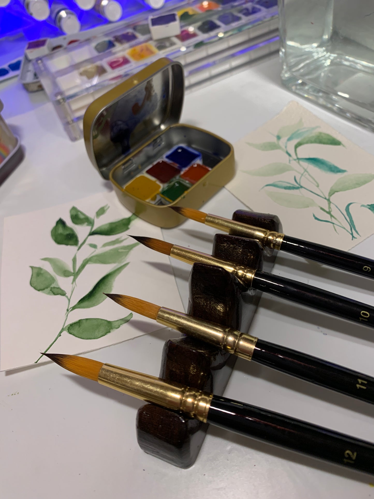 Pointed Round Watercolor Brushes