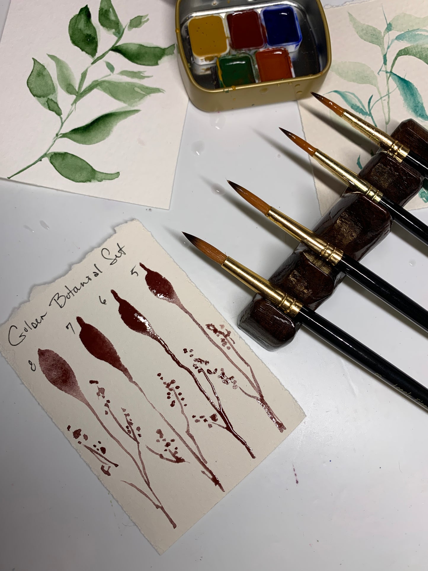 Pointed Round Watercolor Brushes