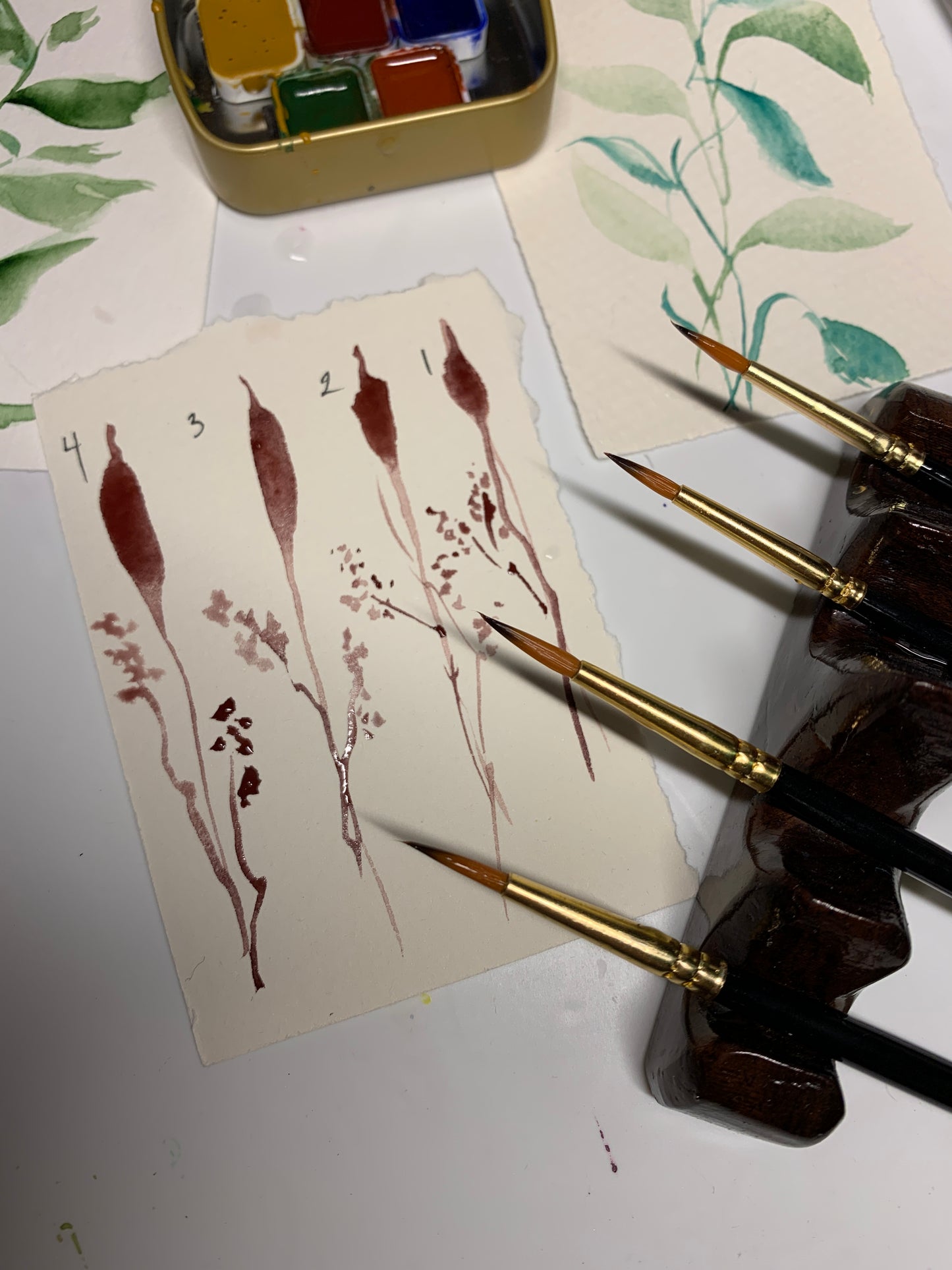 Pointed Round Watercolor Brushes