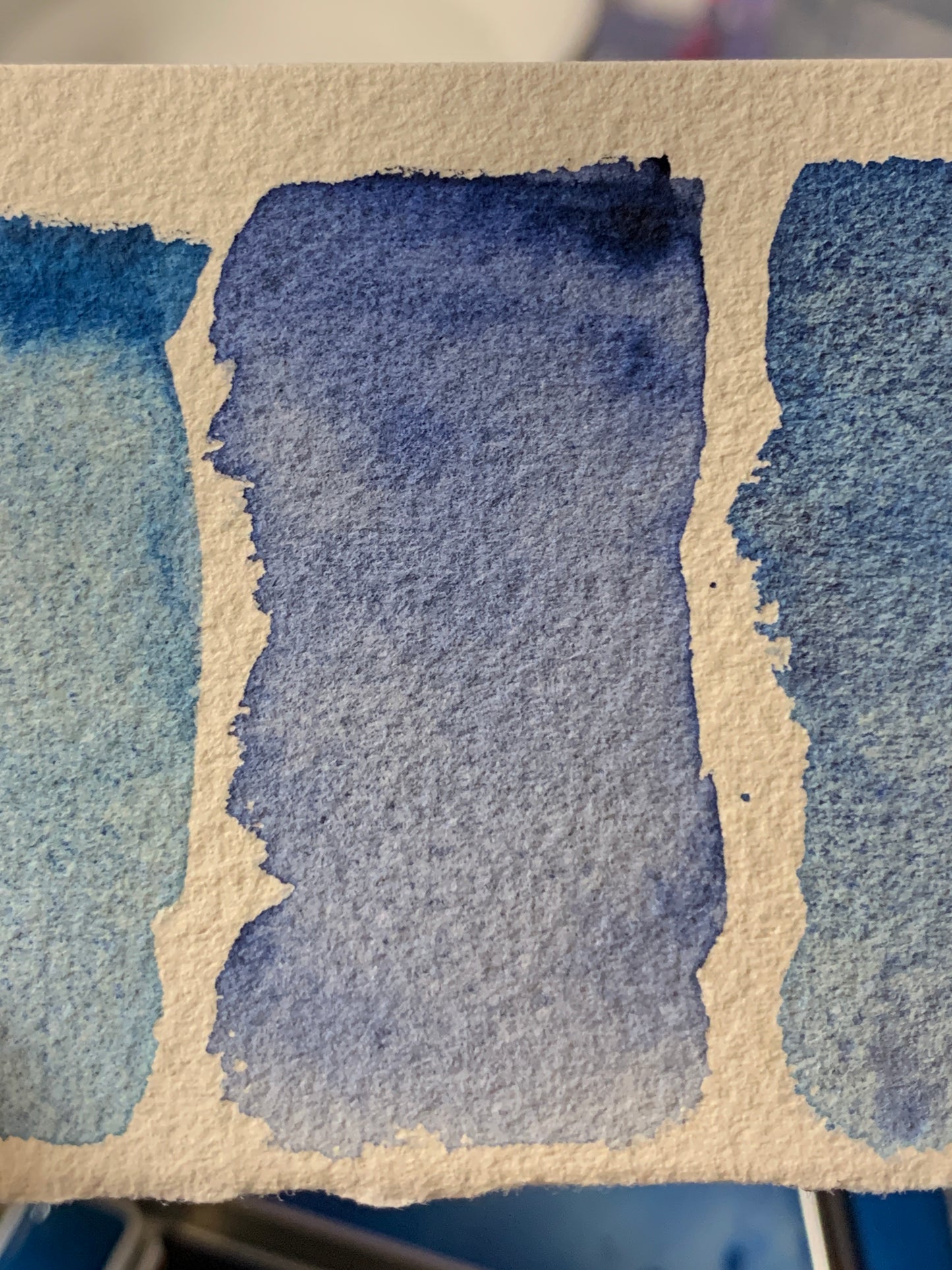 Blue Flower Handmade Watercolor Trio - Limited Edition Set