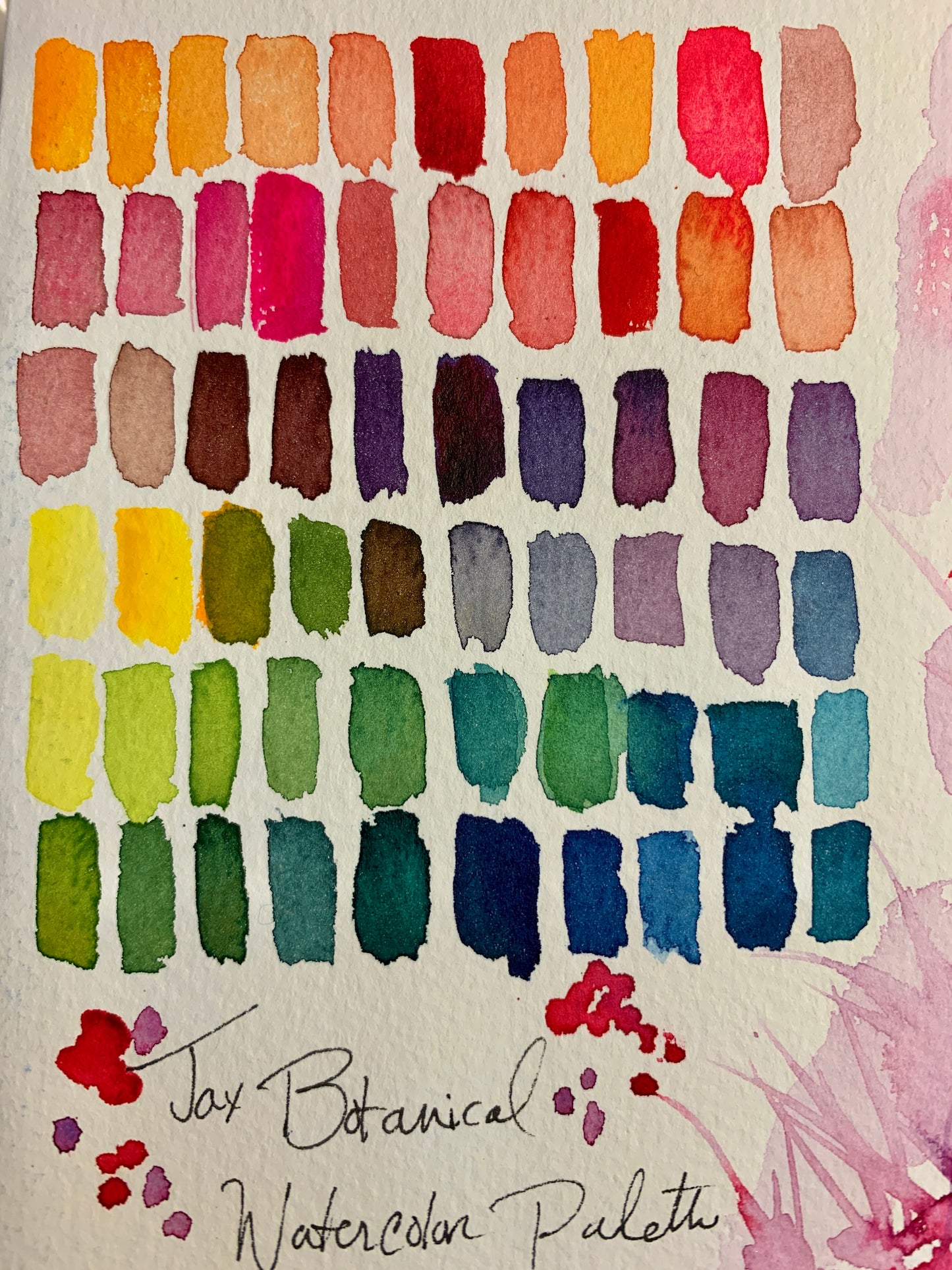 Botanical Mixing Watercolor Palette