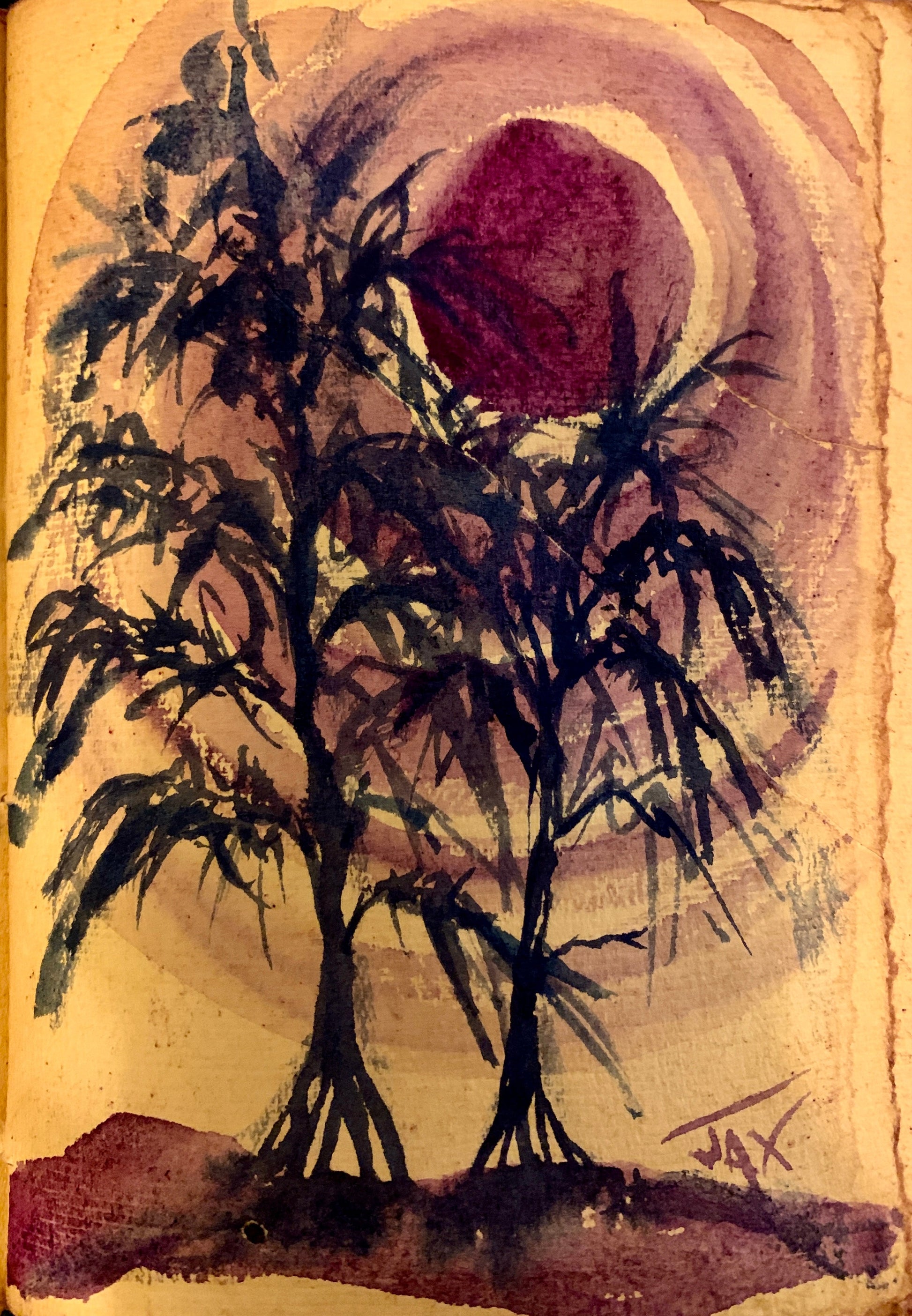 Shadow tree in violet