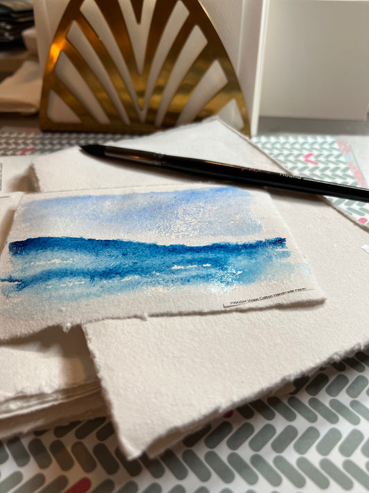 Virgin Cotton Handmade Deckle Edge Fine Watercolor Paper 200 gsm