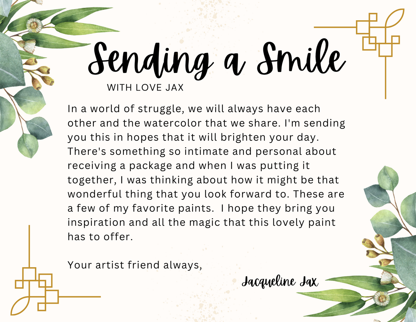 Jax Watercolor Gift Card