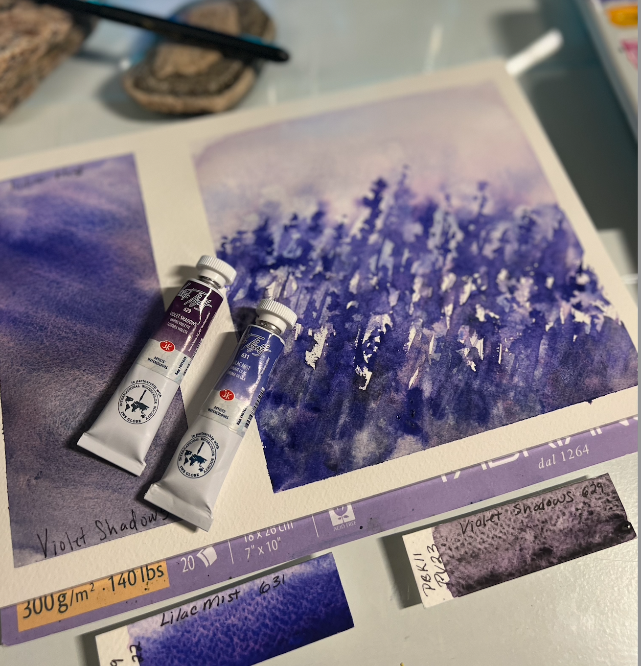 White Nights Granulating Watercolor Pans