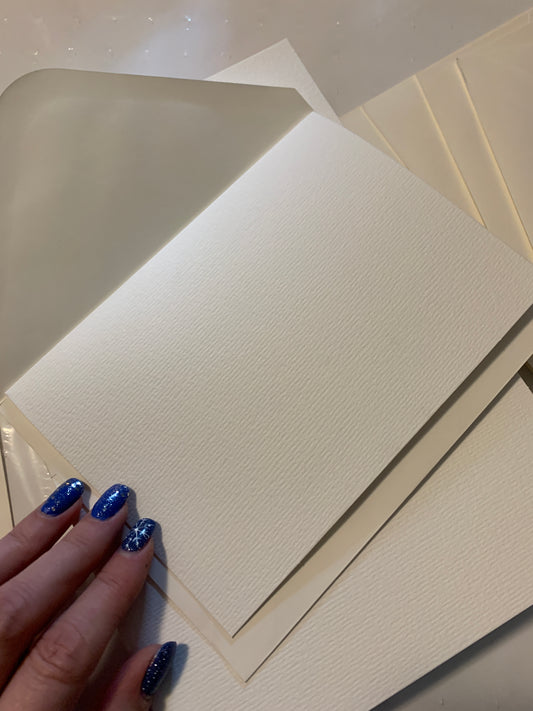 100% cotton Cold Press Watercolor Cards and Envelope