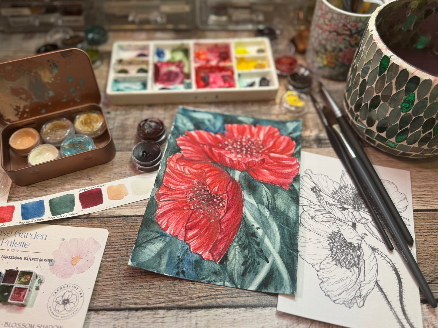 Artist Watercolor Dot Card Kits