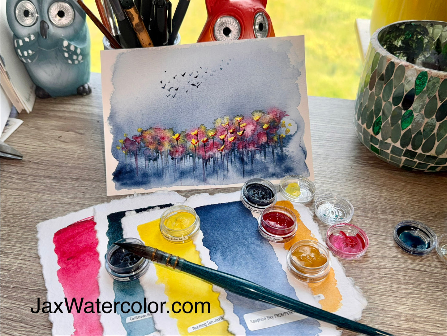 Sapphire Summer Landscapes Handmade Watercolour Paint Set