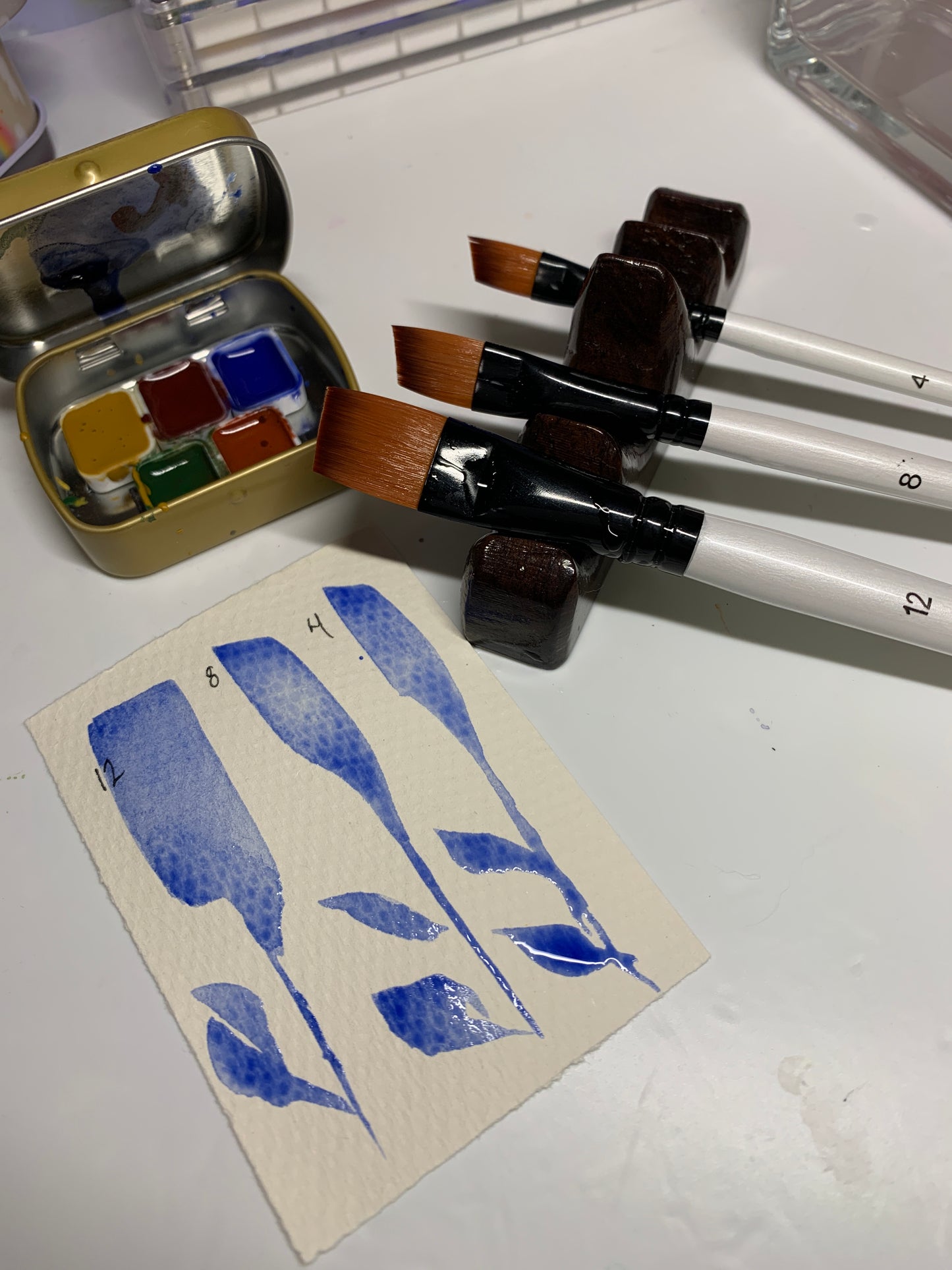 Angular Flat Watercolor Brushes