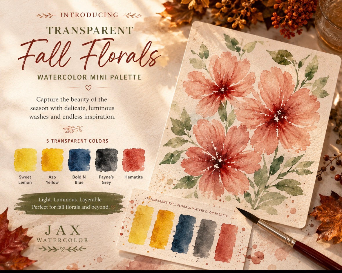 Transparent Fall Florals Travel Palette
