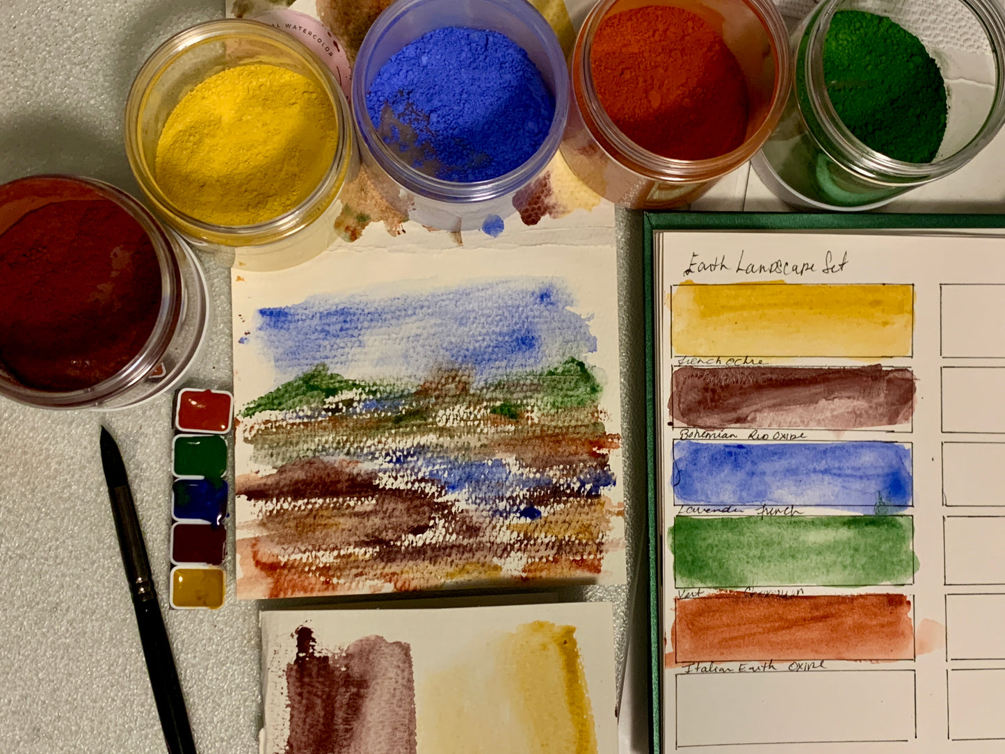 Earth Landscape Watercolor Palette