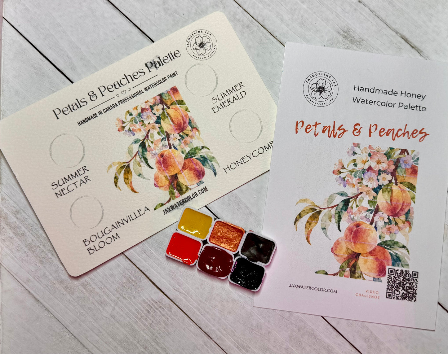 Petals and Peaches Handmade Watercolour Paint Set