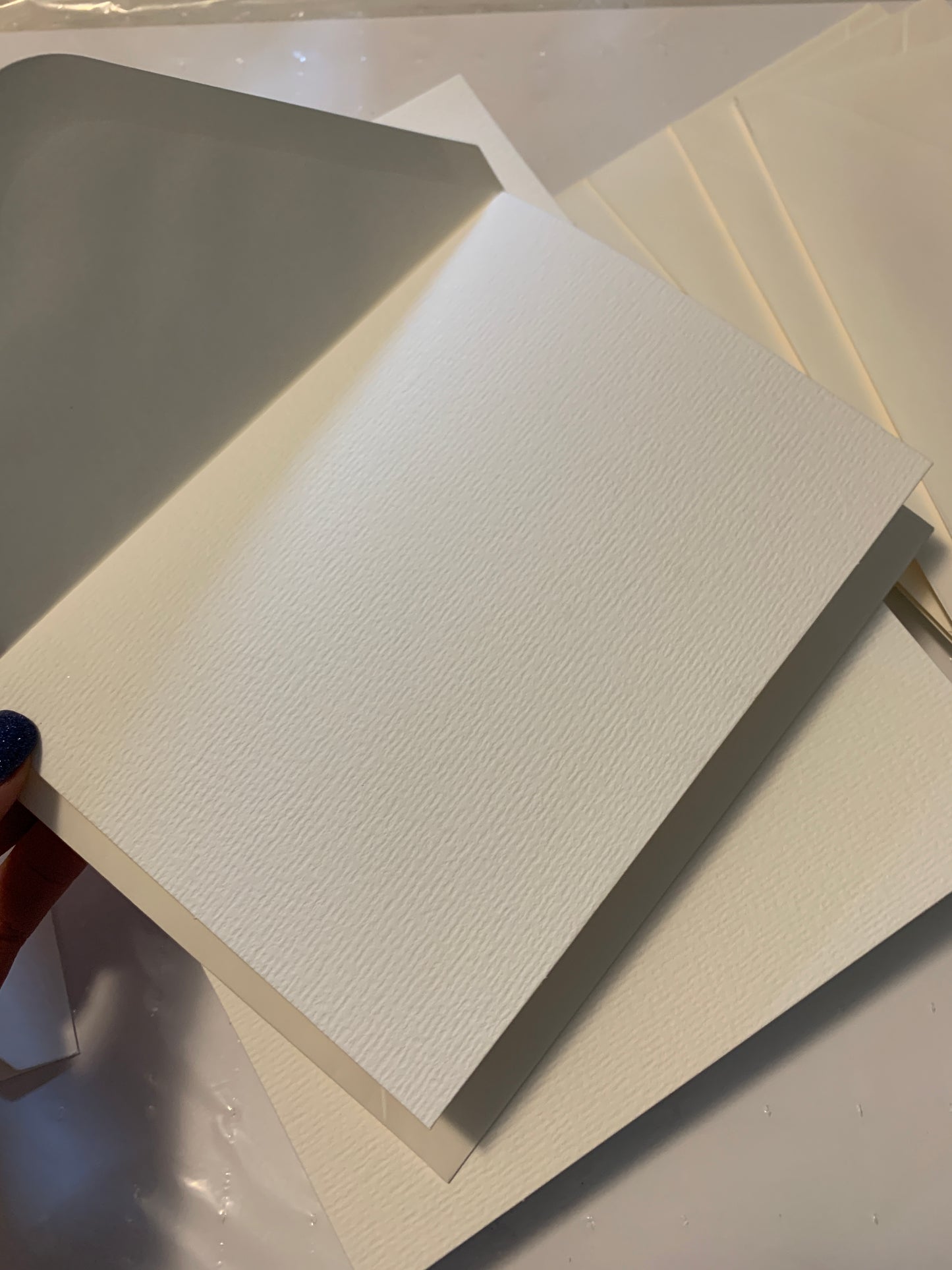 100% cotton Cold Press Watercolor Cards and Envelope