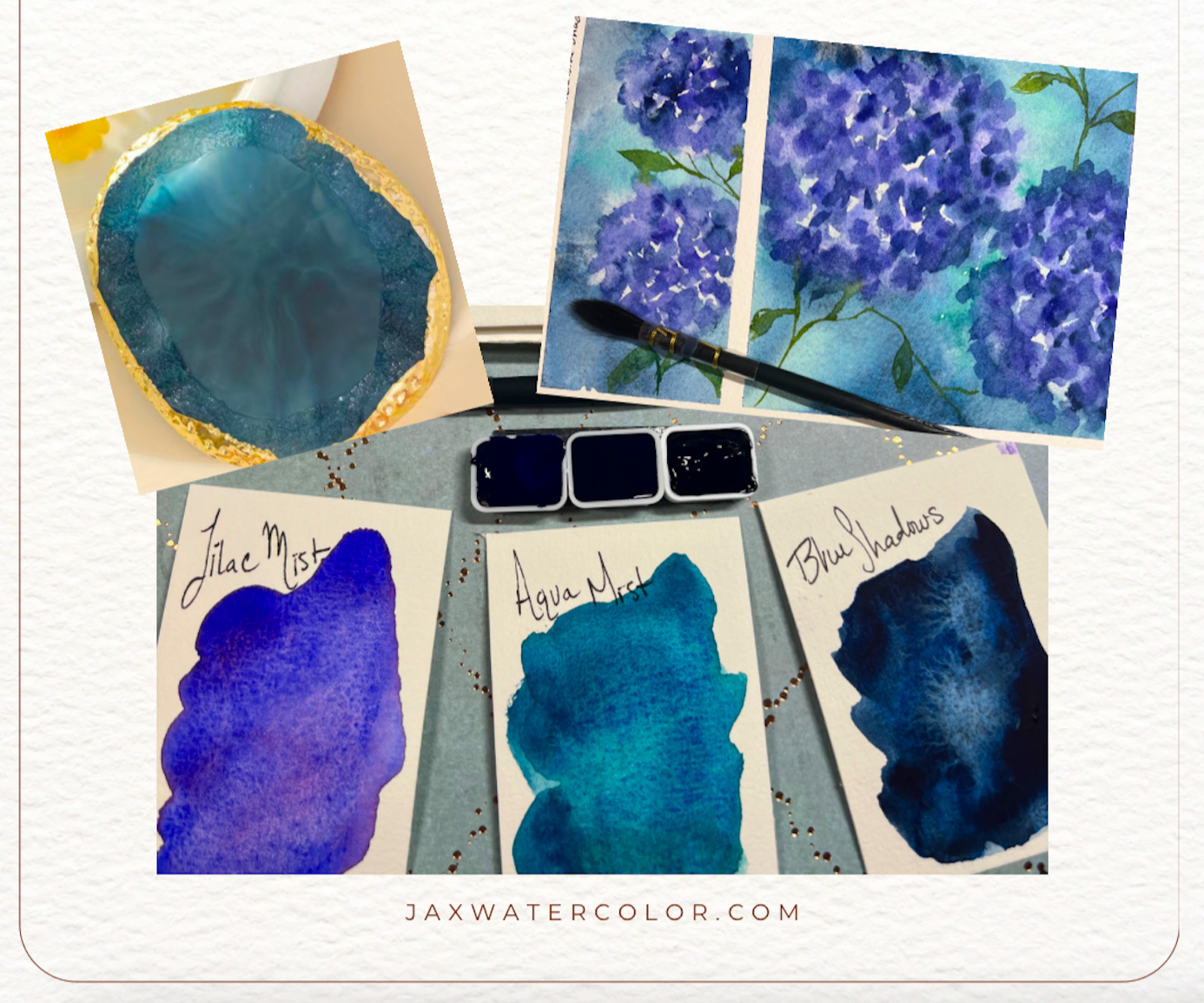 Hydrangea Granulating Trio Watercolor Set