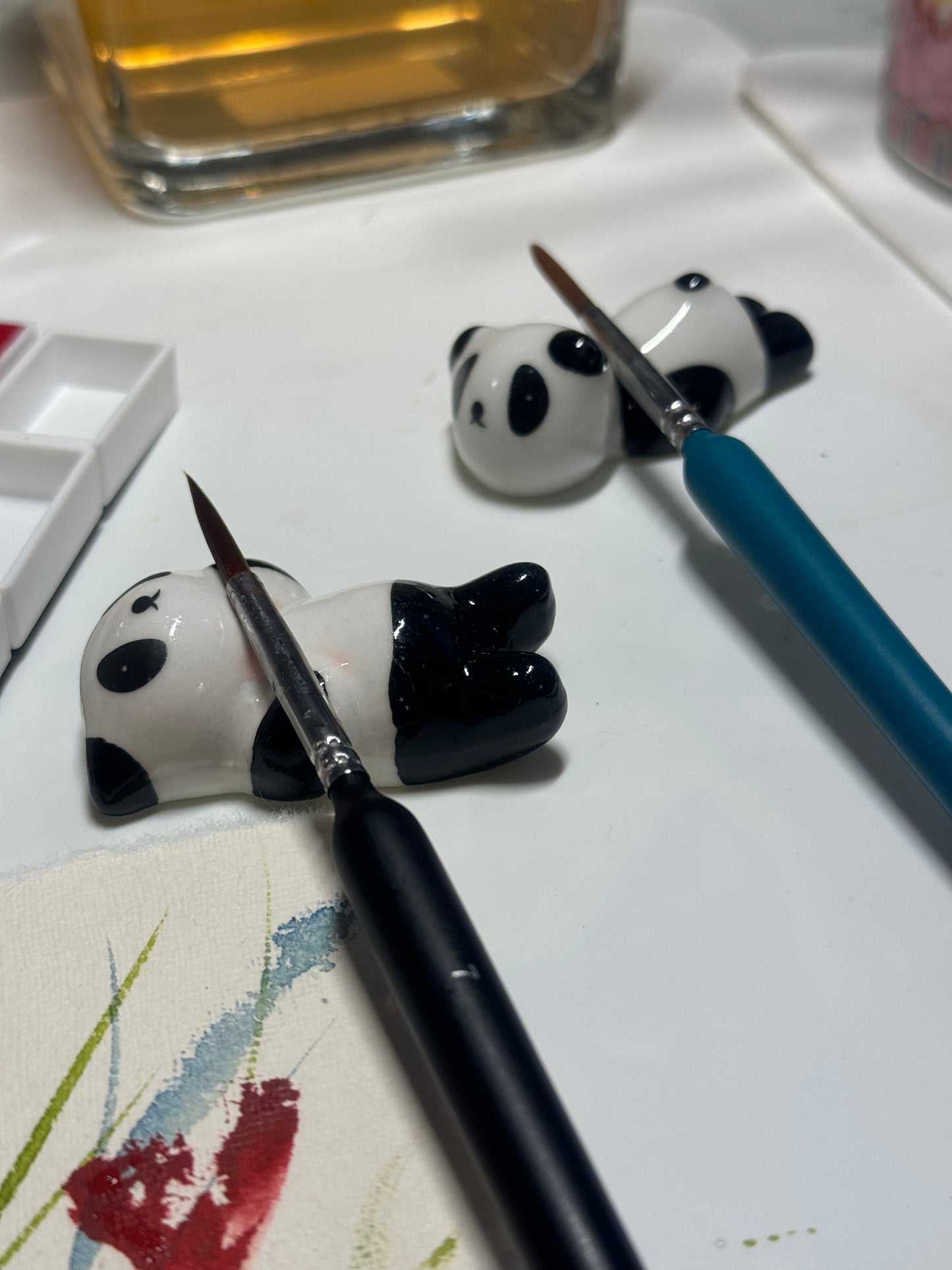 Ceramic Panda Brush Rest