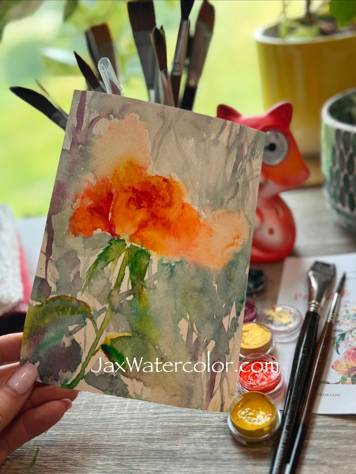 Petals and Peaches Handmade Watercolour Paint Set