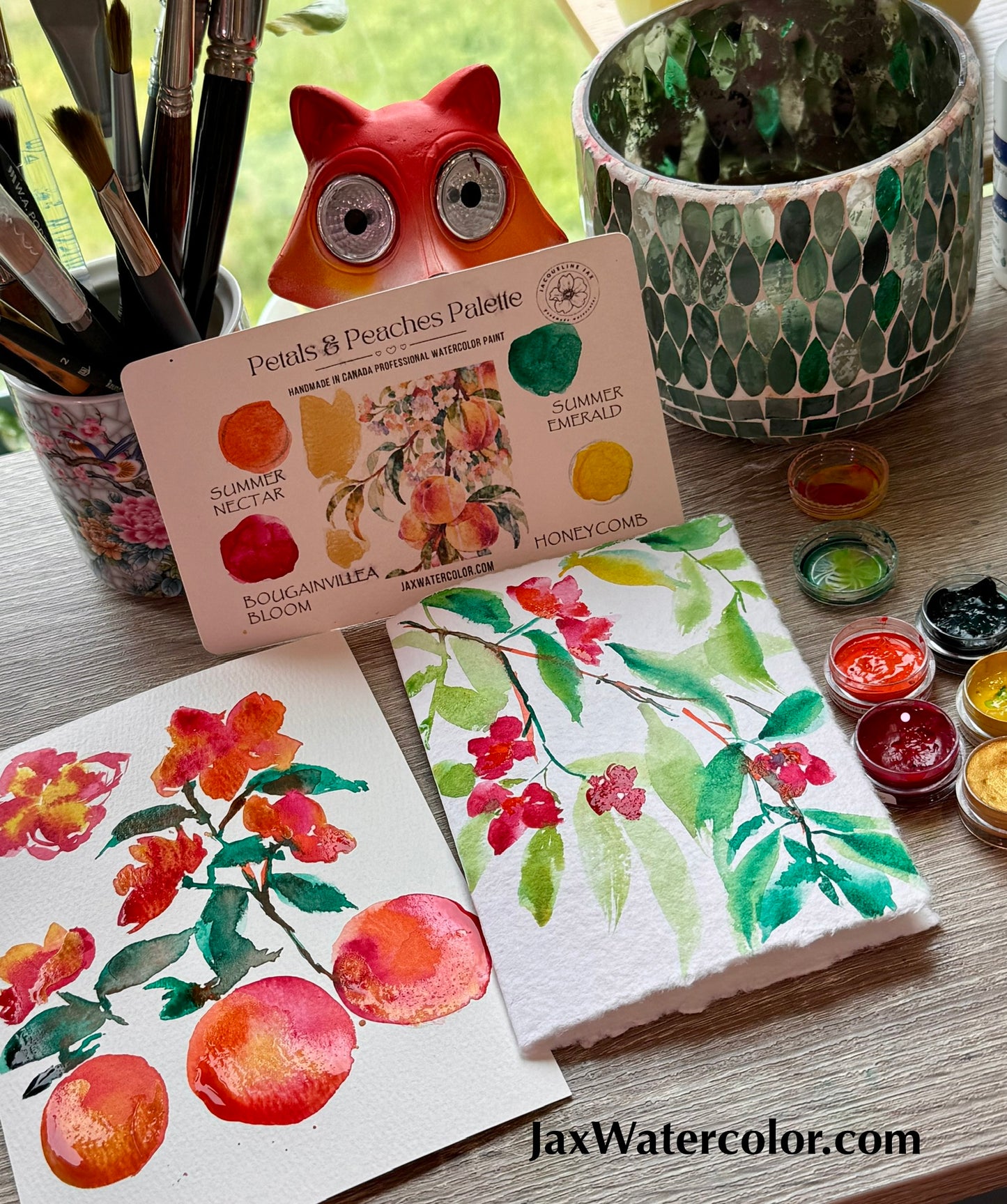 Petals and Peaches Handmade Watercolour Paint Set